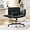 Black, variant on Criss Cross Chair with Reversible Armrests, Cross Legged Office Chairs with Wheels and Wide Seat PU Leather Home Desk Chair for Home, Make Up, Bed Room, White