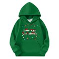 thumbnail image 3 of Sudadera con capucha para niñas y niños, sudadera de manga larga con cuello redondo y estampado de moda, jersey con bolsillo, sudadera de poliéster para niñas, 3 of 8