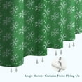 thumbnail image 6 of Green Christmas Snowflake Pattern Shower Curtain 36"x72" ,Bathroom Decorative Shower Curtains Set with 12 Hooks,Modern Waterproof Washable Shower Curtain, 6 of 6