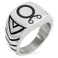 thumbnail image 1 of Stainless Steel Troll Cross Viking Norse Chevron Pattern Biker Style Polished Ring, 1 of 1