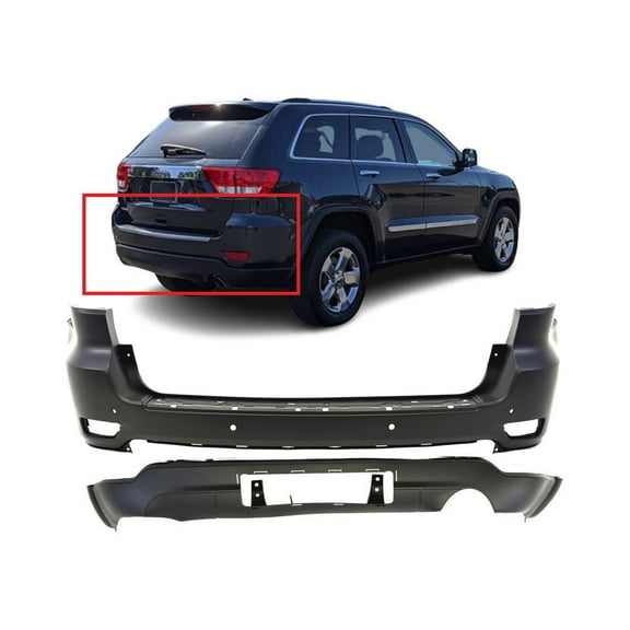 DCP Rear Bumper Cover Kit for 2014-2015 Jeep Grand Cherokee W/Park Hls CH1100985