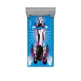 thumbnail image 2 of Ambesonne Modern Fitted Sheet & Pillow Sham Set, Music Elements Graffiti, Full, Blue Fuchsia and Dust, 2 of 3