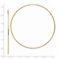 thumbnail image 3 of 14k Yellow Gold Endless Tube Hoop Earrings Round, 3 of 7