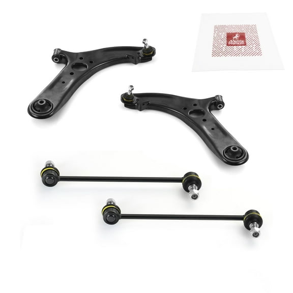 Metrix Premium Chassis Parts - 4 PC Front Lower Control Arm & Front Sway Bar Stabilizer End Link Kit Fits 12-14 Dodge Attitude Mexico, 12-17 Hyundai Accent, RK622643, RK622645, K750523