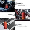thumbnail image 3 of 18oz Insulated Water Bottle with Straw & Cleaning Brush, Wide Mouth Stainless Steel Flask, Flame Print, 3 of 5