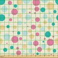 thumbnail image 2 of Ambesonne Bakery Fabric by the Yard Upholstery, Colorful Crackers and Dots, 5 Yards, Soft Pink Dark Seafoam, 2 of 5