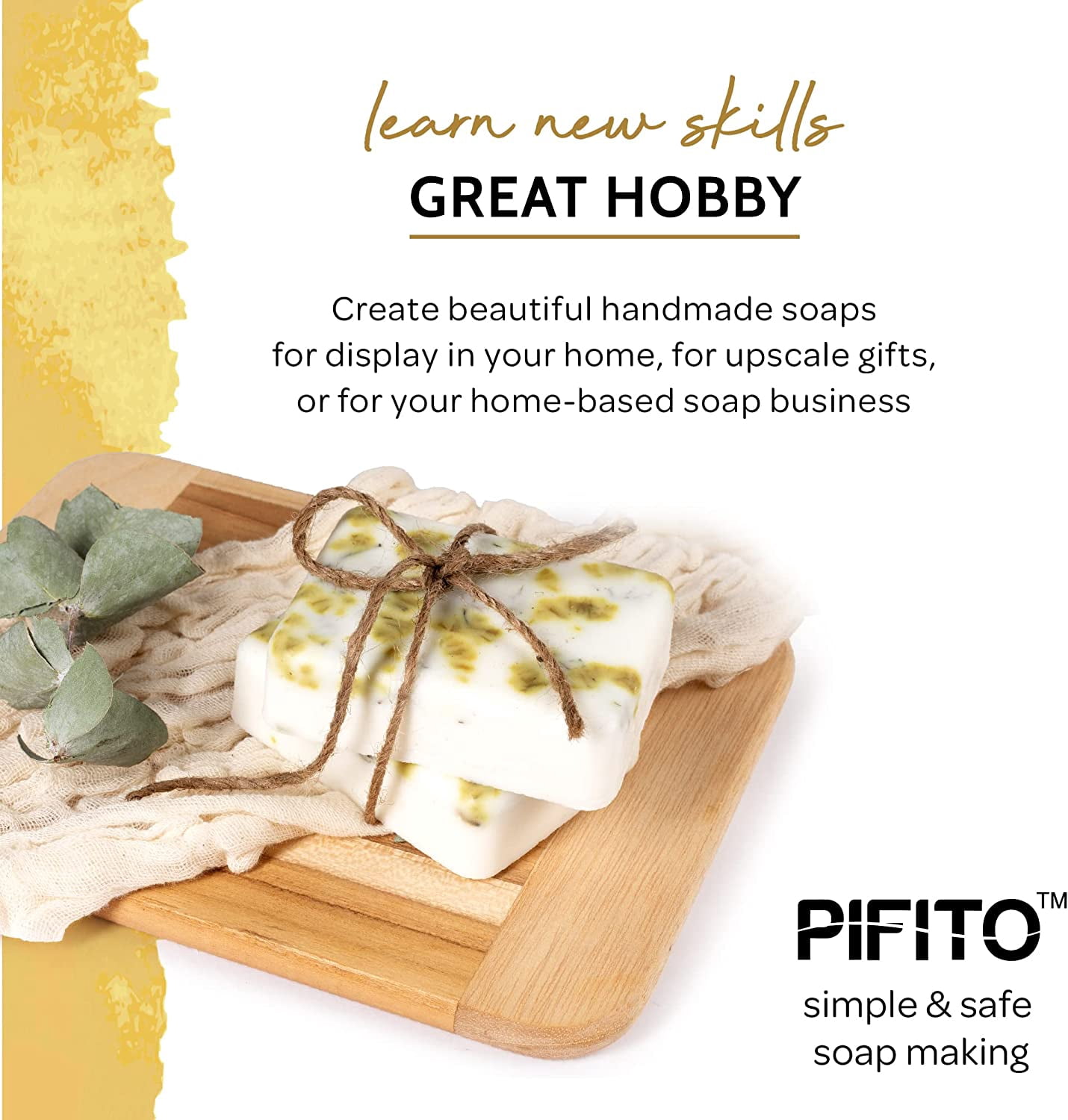 Pifito Mango Butter Melt and Pour Soap Base (5 lb) │ Bulk Premium 100% Natural Glycerin Soap Base │ Luxurious Soap Making Supplies