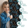 thumbnail image 3 of Blackout Kids Curtains,Multicolor Controllers Games Icons Black Pattern Childrens Insulated Curtains Set Of 2,Bedroom Essentials,Toddler Room Decor 52"x63", 3 of 5