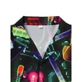 thumbnail image 5 of DYMADE Men Beachwear Blouse Printing Summer Hawaiian Button Down Shirt Tops, 5 of 5