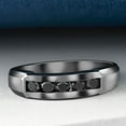 thumbnail image 4 of Pompeii 1/2ct Black Diamond Mens Wedding Band 10K Black Gold (Black,), 4 of 4
