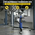 thumbnail image 2 of KFFKFF Hydraulic Telescoping Transmission Jack, Adjustable Height 33"-67", 1100 lbs Capacity, 2-Stage Floor Jack with Foot Pedal and 360° Swivel Wheels for Garage and Workshop Use, 2 of 9