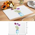 thumbnail image 6 of Watercolor Purple Placemats Set of 6, Flowers on Blue Vase Non-Slip Place Mats Washable Table Mats for Kitchen Dining Table Decorations Indoor/Outdoor, 6 of 9