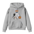 thumbnail image 4 of XXWXYD Pullover Sweatshirt Kids Halloween Graphic Print Long Sleeve Hooded Cute Casual Fall Fleece Striped Autumn Fashion for Little Boys Girls Oversized Crewneck, 4 of 4