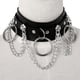 thumbnail image 4 of Gargantilla De Cuero Collar De Cadena De Anillo De Metal, Cadena De Collar Punk Ajustable, Collar De Gargantilla De Cuero De PU Suave Y Sexy - Negro, 4 of 4