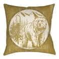 thumbnail image 3 of Artistic Weavers LGCB2013-2222 Artistic Weavers Lodge Cabin Bear Poly Filled Pillow - Teal & Beige - 22 x 22 ft., 3 of 9