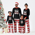 thumbnail image 1 of PatPat Conjunto de pijamas familiares de Navidad - Mezcla de poliéster y spandex, 2 piezas, casual, opaco, trajes a juego, 1 of 2