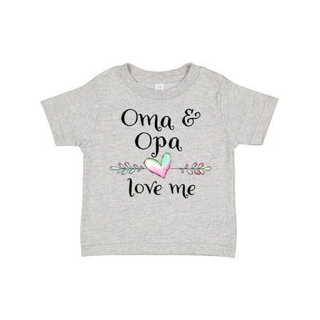 

Inktastic Oma and Opa Love Me- Heart Grandchild Gift Toddler Boy or Toddler Girl T-Shirt