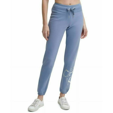 CALVIN KLEIN Performance Remix Logo Women Fleece Joggers blue Size XL MSRP $60