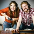 thumbnail image 5 of Controller Holder with Headphone Stand Wood Gaming Stand Indian Red Gamer Controller Holder, 5 of 5