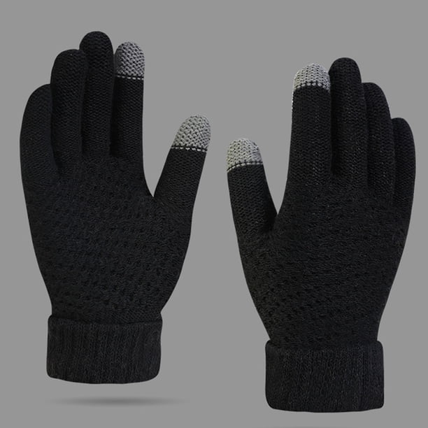 Guantes de mujer a la moda para exteriores, cálidos, resistentes al viento y al frío, con forro polar grueso, blusa de poliéster para mujer