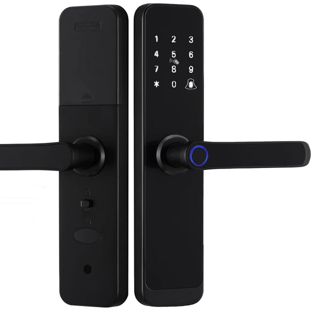 Manija biométrica SafeHod 1Pza Biométrico App Móvil Baterías AAAx4 USB Negro.