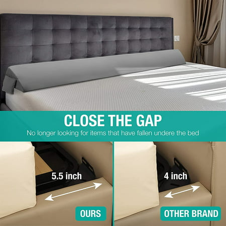 Vekkia Queen Size Bed Wedge Pillow, How To Fill The Gap Between Mattress And Headboard