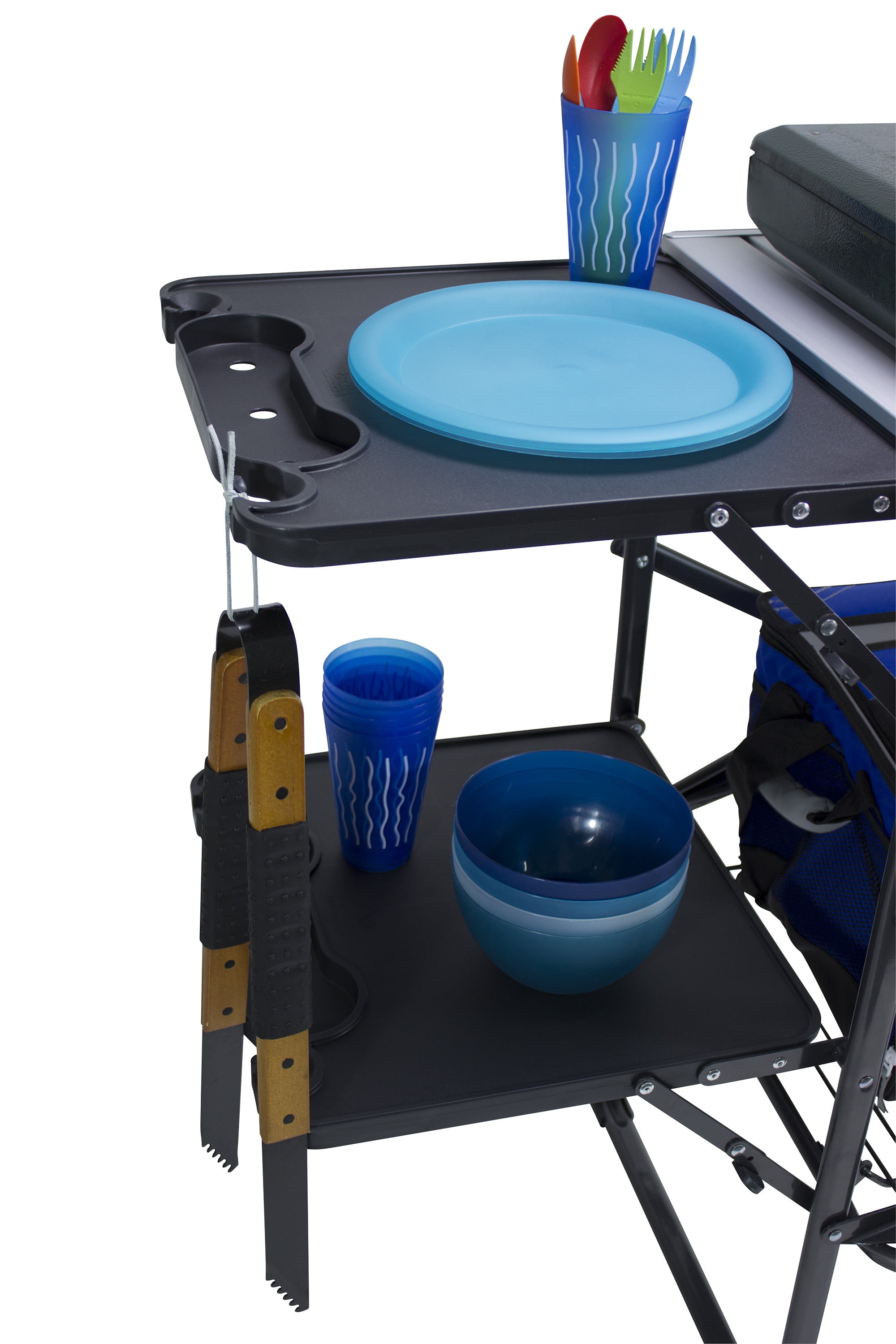 GCI Outdoor Slim Fold Portable Camping Kitchen Table with Collapsible Storage Foldable Grill for BBQ Hiking Gear Walmart