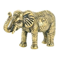 RUNROTOO Brass Animal Figurines Elephant Shape 1Set