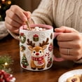 thumbnail image 4 of Hometravel Christmas Reindeer Ceramic Coffee Mug, Milk Cup with Flat Design, Holiday Drinkware for Home Kitchen and Christmas Gift, 4 of 7