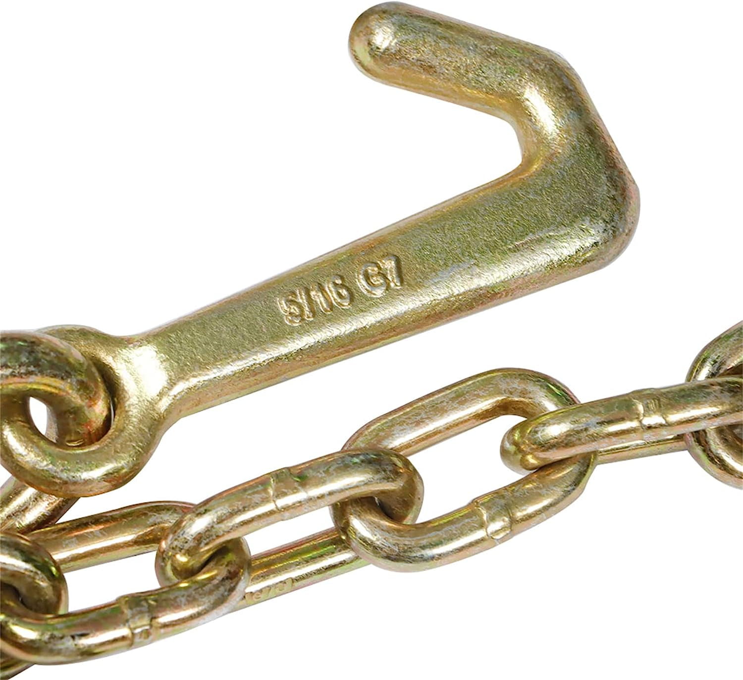 PET-U High Quality G70 5/16 "X3 ft long + 15" medium J-hook tow chain 1PC