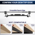 thumbnail image 3 of VIVO Small Keyboard Tray, Under Desk Pull Out with Extra Sturdy C Clamp Mount System, 20 Inches (26 Inches Including The Clamps) x 11 Inches Slide-Ou, 3 of 9