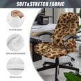thumbnail image 5 of Renewold Brown Cheetah Print Office Chair Cover for Universal Rotating Chair Printed Desk Computer Chair Cover Non-slip High Back Chair Cover with Elastic Bottom, S, 5 of 7