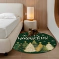 thumbnail image 2 of Round Rug 3.3Ft Washable Non-Slip, Green Christmas Circle Area Rugs for Living Room Bedroom, Xmas Tree Snowflake Farmhouse Indoor Floor Mats Carpet Runner for Home Decor Aesthetic, 2 of 8