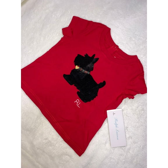 Polo Ralph Lauren RED Boys Popie Tee, US 3M