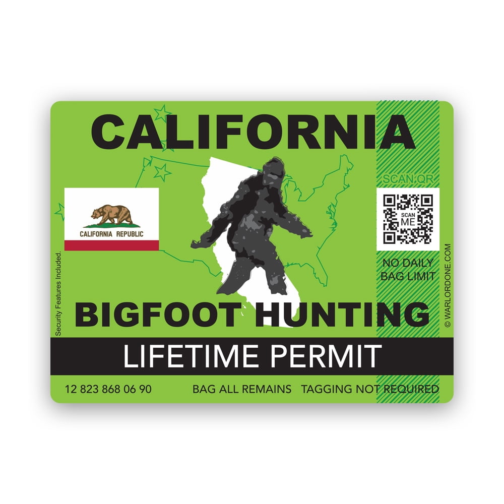 California Alien Hunting Permit Sticker Decal Vinyl UFO CA - Foto 13