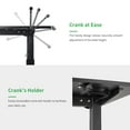thumbnail image 6 of FEZIBO Crank Adjustable Height Standing Desk with Handle and Splice Board, Black Finish,55", 6 of 7