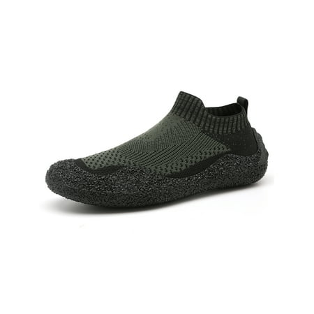 

Gomelly Men Barefoot Diving Socks Shoes Slip On Water Beach Shoe Casual Sock Sneakers Fitness Indoor Outdoor Army Green 7.5