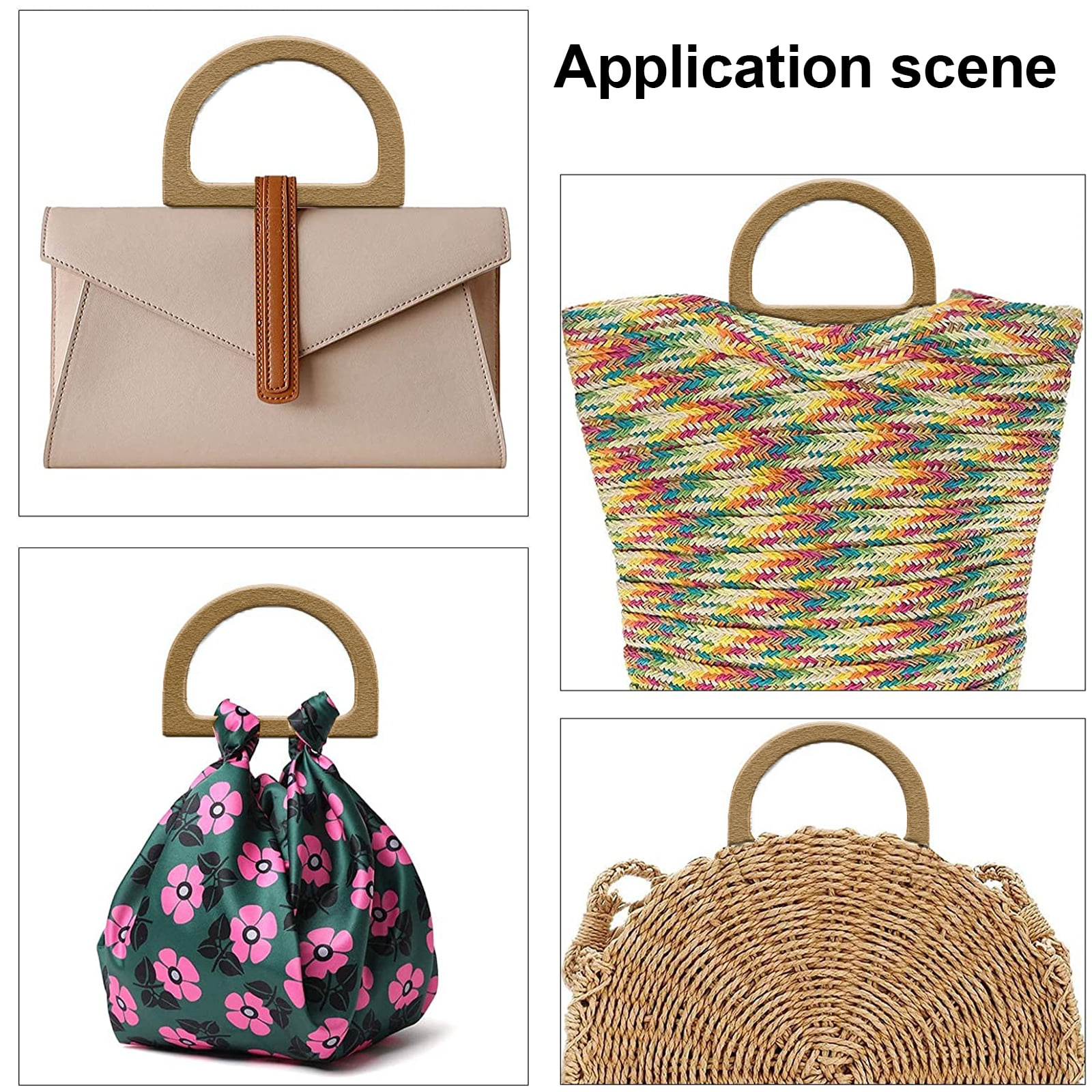 1Pc Imitation Bamboo Bag Handle U Shape Plastic Purse Handles
