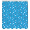 thumbnail image 3 of Ambesonne Dolphin Shower Curtain, Repetitive Irregular Fish, 69"Wx70"L, Sea Blue Ceil Blue, 3 of 3