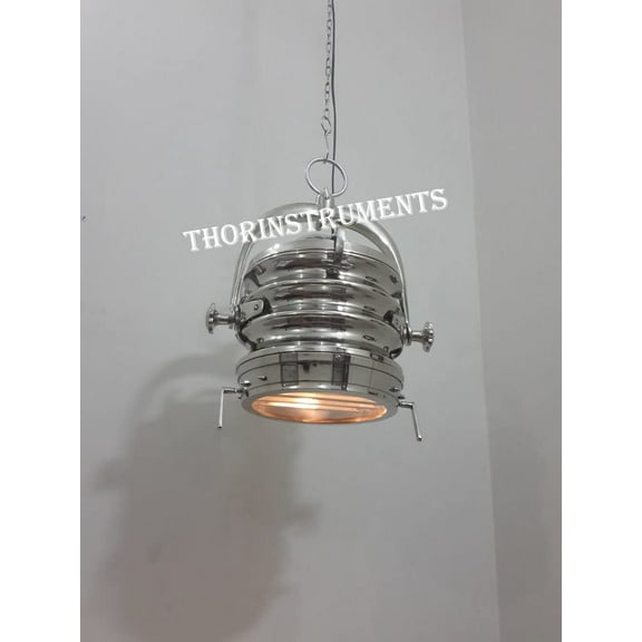 Solid Chrome Vintage Ceiling Pendant Hanging Light Lamp