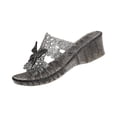thumbnail image 2 of Willtoo Jelly Shoes for Women Wedge Slide Sandals Butterfly Decor 5.5cm Heel Open Toe Comfortable Slip On Shoes for Summer Beach Casual Wear, 2 of 6