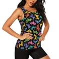thumbnail image 2 of Easygdp Colorful Geometric Dog Women's Workout Tank Top, Running Top, Hiking Shirt, Quick-Dry for Running, Yoga, Hiking - X-Large, 2 of 9