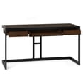thumbnail image 3 of Pemberly Row Modern SOLID ACACIA WOOD Desk in Farmhouse Brown, 3 of 7