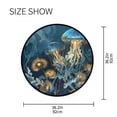 thumbnail image 5 of 36.2 Inch Round Floor Mat Enchanted Ocean Scene Carpet Decor Rug for Living Room Bedroom, 5 of 6