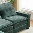 thumbnail image 6 of Newest 99'' Sectional Cloud Deep Seat Couch, Modern Comfy Chenille L Shaped Sectional Sofa for Living Room Set, Upholstered 4-Seats Sofa Couch with Movable Ottoman,Green, 6 of 9