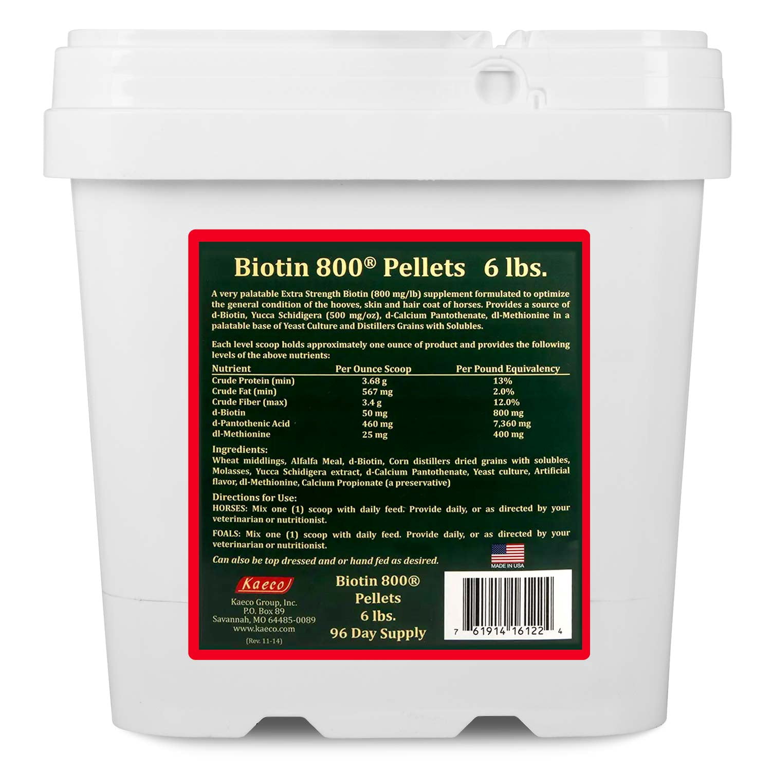 Kaeco Biotin 800 Pellets - 6 lb