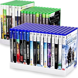 LASIEYO Gaming Storage Tower, Holds 24 Disks, 4 Controller Hooks