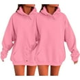 thumbnail image 3 of Custom Design Your Own Text Photo Hoodies, Long Sleeve Oversized Sweatshirts for Casual Wear, Trendy Fall Winter Outfits, Pink XL, Size S-XXXXXL, 3 of 7