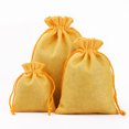 thumbnail image 1 of Bolsa de regalo de Navidad para guardar joyas, bolsita con cordón, bolsa de lino de imitación, 1 of 6