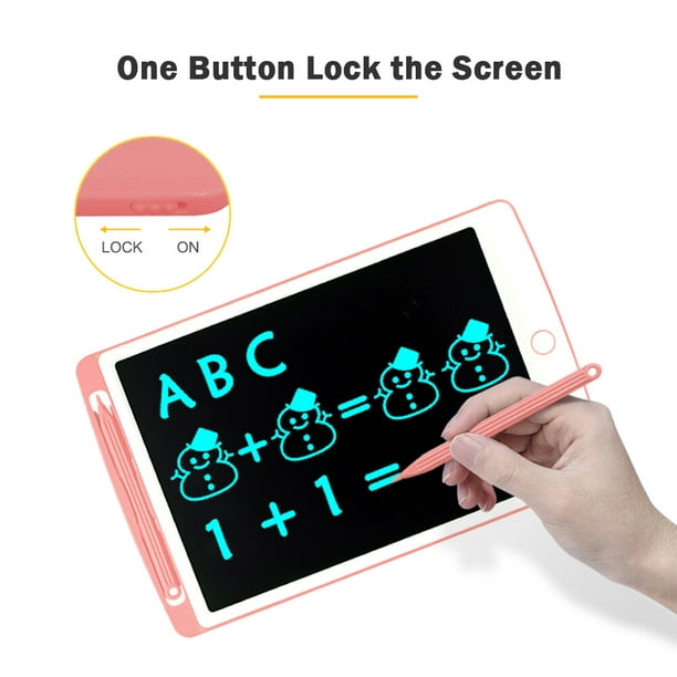 Richgv Tablette d'écriture LCD Doodle Board, 10 pouces Tablette à Dessin  Tablette d'écriture pour Enfants, Garçons Filles Jouets Planche à Dessin  Jouets Éducatifs Maison et Bureau Mes 